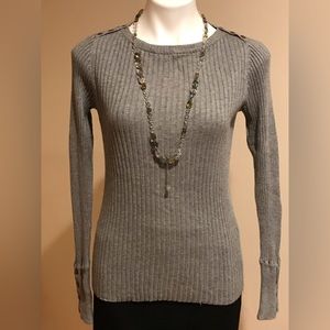 Sonoma Life Styles Gray Long Sleeves And Buttons Jersey Size M